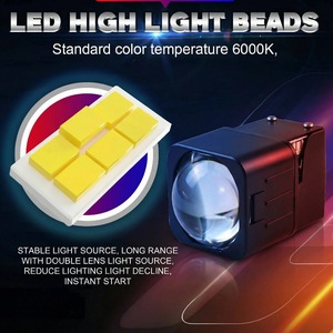 HADUDU เลนส์โปรเจคเตอร์ LED ขนาด 1.5 นิ้ว รุ่นอัพเกรด ไฟสูง/ต่ำ สำหรับไฟหน้ารถยนต์และมอเตอร์ไซค์ พร้อมไฟวงแหวน LED - Product Image 2