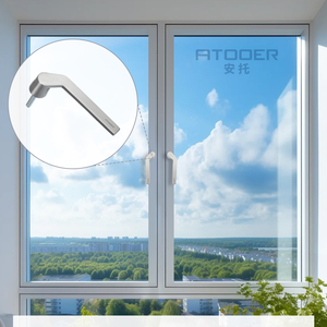 AT088 Tùy chỉnh màu xám bền và chịu mài mòn thép không gỉ casment phẳng mở Đức cửa sổ xử lý - Product Image 5