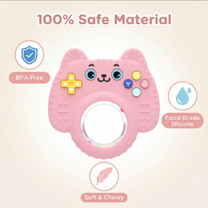Mordedor de Silicona de Grado Alimenticio para Bebés, Libre de BPA, Juguete para Masticar Seguro y Aliviar el Dolor de Dentición - Product Image 3