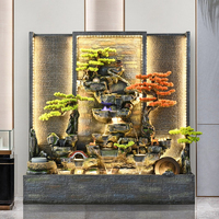 Fontaine murale à rideau d'eau en résine |   Décoration paysagère cascade de montagne, résistante à l'eau, pour hall d'hôtel, club, fontaine d'intérieur