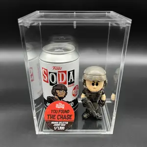 custom soda acrylic case hard plastic funko pop protectors Square acrylic box with magnet lids