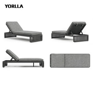 Juego de Muebles de Exterior Modernos de Lujo, Resistentes al Agua, de <span class=keywords><strong>Aluminio</strong></span>, con <span class=keywords><strong>Tumbona</strong></span> y Mesa de Comedor para Proyectos de Hoteles y Villas - Product Image 4