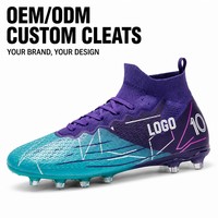 Chaussures de football professionnelles pour hommes, crampons de football personnalisés, contrôle du ballon de haute qualité, tige en maille, semelle extérieure en TPU, FG AG multi-terrains