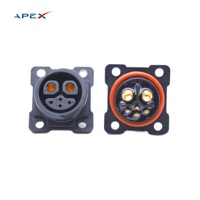 Connecteur femelle à verrouillage rapide étanche IP67 pour batterie lithium de véhicule électrique M25 2+4 30/40/50A avec contact en laiton