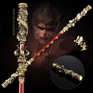 Venta al por mayor: Novedad en stock - Varita mágica de aleación metálica chapada en oro de Black Myth Wukong, <span class=keywords><strong>disfraz</strong></span> de Hip Hop de Sun Wukong, regalo. - Product Image 1