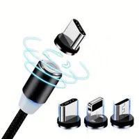 Vente en gros 2022 nouvel arrivage câble USB 540 degrés 3 en 1 câble de charge magnétique pour iphone chargeur type c Android