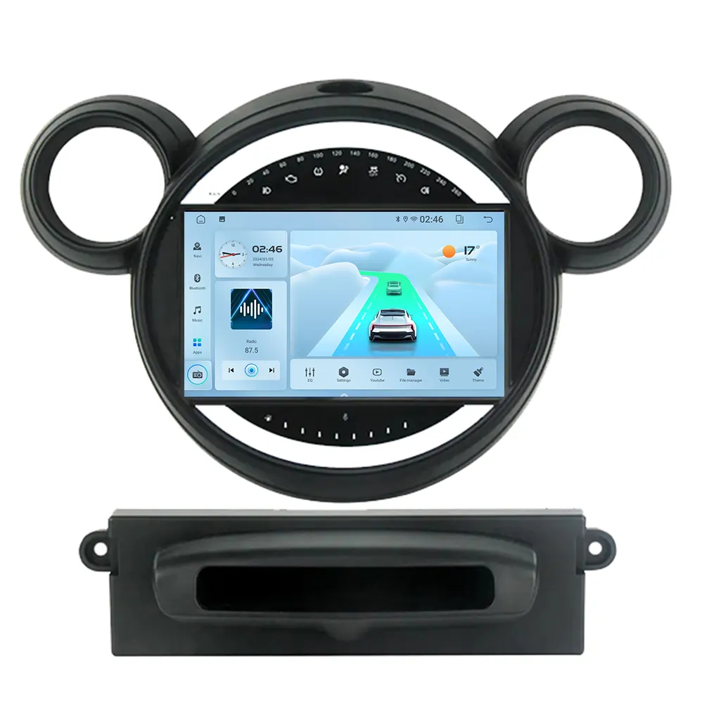 BMW mini 2011-2014 GPSナビゲーションBT5.4用5G WIFI6ワイヤレスチップAndroidカーラジオプレーヤー (自動ワイヤレスCarplay付き)