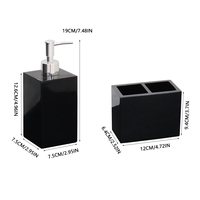 High-End-Harz Badezimmer-Sets Seifensp ender Kamm Aufbewahrung sbox Toiletten artikel Portion ier flasche Zahnbürste Zahnpasta Rack Elegant