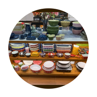 Ensemble de bol en porcelaine bols de service en céramique avec couvercle bol de cuisson pour salade de riz nouilles pâtes avec poignées service de vaisselle de vente en gros