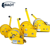 Treuil manuel 1200 LBS robuste avec frein autobloquant et câble en acier pour remorques de bateaux, levage et remorquage