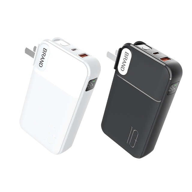22.5W Fast Charge Custom Order 10000mah Power Bank With All in One Cables & AC Wall Adapter Battery for All Mobile Phones