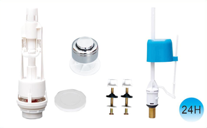 Ensemble de robinets de <span class=keywords><strong>chasse</strong></span> <span class=keywords><strong>d</strong></span>'<span class=keywords><strong>eau</strong></span> à bouton unique haute et basse pression de type tour + ensemble de robinets <span class=keywords><strong>d</strong></span>'admission pour réservoir de toilettes suspendues - Product Image 2