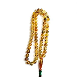Tasbih Redondo de Resina Ámbar Brillante, 99 Cuentas de Oración, Misbaha Islámica, Subha, Rosario para Dhikr, Zikr, Namaz, Meditación y Adoración Musulmana - Product Image 1