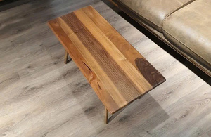 Mesa de Centro Moderna Redonda de Madera de Nogal |   Mesa de Centro de Madera Sólida de Estilo Mid-Century |   Tamaño, Color y Altura Personalizados para Sala de Estar - Product Image 6