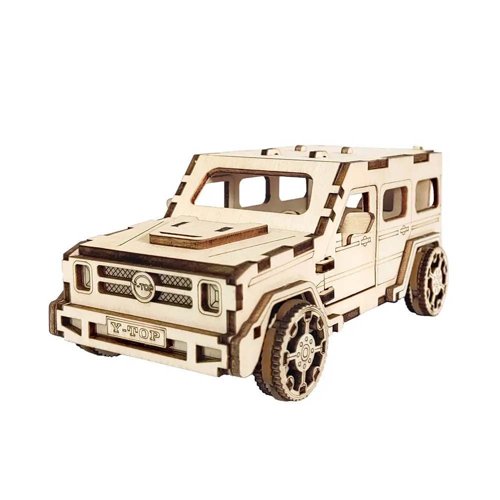 TikTokホットセール3Dパズルカートラックパズル3D木製パズルクリスマスギフト