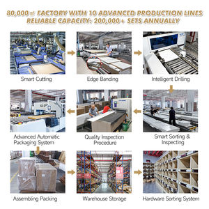 ארונות מטבח מודרניים אפורים מוכנים להרכבה, יוקרתיים ומקצועיים בהתאמה אישית - Product Image 6