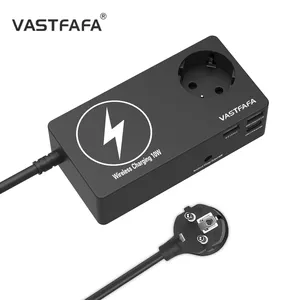 Vastfafa High Quality Customized German Korean Plug Wireless Adapter with AC Outlet Power Strip