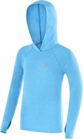 Veste à capuche anti-UV pour garçons BKD, protection solaire pour la pêche, la plage, les enfants, UPF 50+, manches longues, spandex/polyester
