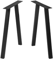 Pieds de table carrés chromés brillants modernes Sondoly Factory, forme en T, robustes, base de table solide, pied de table basse pour