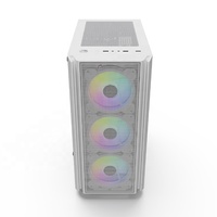Black/White Best Cooling System Mid Tower Gaming Matx Chassis Pc Case Aluminum Alloy Side Panel Window