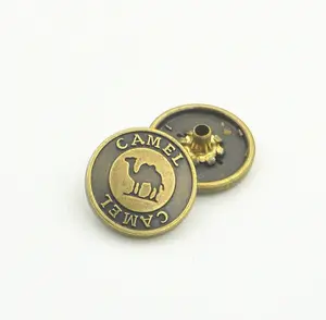 Factory Camel pattern design antique garment accessories colorful special stable Washable resin metal button