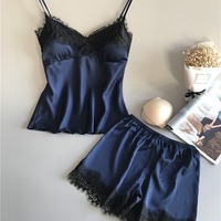 Ensemble deux pièces en soie glacée pour la maison, best-seller sexy de l'été