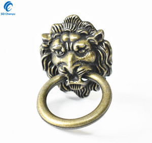Bán buôn Antique Brass Hợp kim kẽm sư tử nhỏ đầu xử lý kéo cho đồ nội thất - Product Image 4