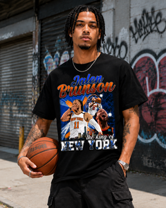 <span class=keywords><strong>Camiseta</strong></span> de Hombre con Gráfico Vintage de <span class=keywords><strong>Baloncesto</strong></span> de los <span class=keywords><strong>New</strong></span> <span class=keywords><strong>York</strong></span> <span class=keywords><strong>Knicks</strong></span> de Jalen Brunson en PNG de Alta Calidad - Product Image 2