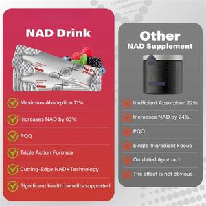 Suplemento NAD Super Drink con NAD, Resveratrol, Quercetina y PQQ para Aumentar la Producción de Energía y Apoyar la Lucha Antioxidante, Líquido - Product Image 6