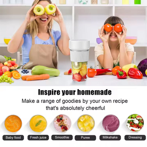 Licuadora Portátil Recargable de Plástico de 350 ml, Mini Licuadora de 6 Cuchillas, Multifuncional, para Exteriores y Hogar, Exprimidor de Naranjas Automático, USB - Product Image 2