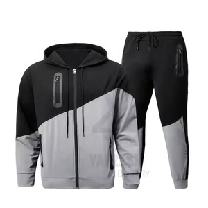 Trajes Deportivos de Algodón 100% Transpirables de Alta Calidad para Hombre, Cómodos y Flexibles para Entrenamiento en el Gimnasio, Uso Diario, Tallas Grandes, Invierno - Product Image 4