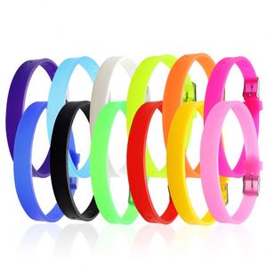 8mm Multicolor <b>Adjustable</b> <b>Bracelet</b> Eco-friendly Silicone Wristband DIY Wear Letters Jewelry Small Wrist Strap Accessories - Product Image 6