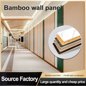 竹炭木製ベニヤ屋内装飾パネル背景ボードホテルエンジニアリング壁パネル - Product Image 2