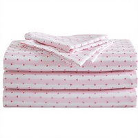 Drap plat à pois en fibre de bambou douce, drap-housse simple et luxueux pour hôtel