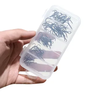 Ushazer 50 pz/set amo da pesca in acciaio ad alto tenore di carbonio amo spinato <span class=keywords><strong>2</strong></span> #4 #6 #8 #10 # ami alti per esche da pesca pesce gatto esca - Product Image 3