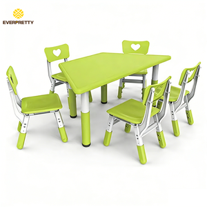 Ensemble <span class=keywords><strong>de</strong></span> meubles pour enfants, bureau et chaise ergonomiques <span class=keywords><strong>en</strong></span> plastique pour étudiants, table et chaise réglables <span class=keywords><strong>en</strong></span> hauteur pour la maternelle et la préscolaire - Product Image 3