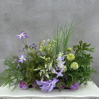 Chemin de table en fleurs artificielles bohèmes multicolores, style forêt, en soie, fait main, durable, pour décoration de mariage, toile de fond ou fenêtre