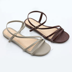 Personnalisé mode nouveaux produits roman conception bride à la cheville femmes modernes <span class=keywords><strong>chaussures</strong></span> en plein air sandales plates sandales en gros pour 2025 nouveau - Product Image 1