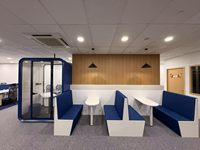Modules de bureaux privés contemporains en alliage d'aluminium ALI, cabines de réunion d'entreprise avec éclairage LED personnalisable