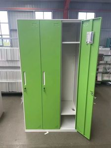 Armoire de personnel de dortoir, <span class=keywords><strong>vestiaire</strong></span>, <span class=keywords><strong>casier</strong></span> à vêtements de travail avec cloison, armoire sanitaire <span class=keywords><strong>pour</strong></span> séparer les vêtements propres et sales - Product Image 3