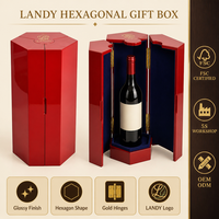 Boîte à vin en MDF laqué piano haute brillance, double porte, coffret rectangulaire, gravure laser personnalisable, emballage haut de gamme pour spiritueux