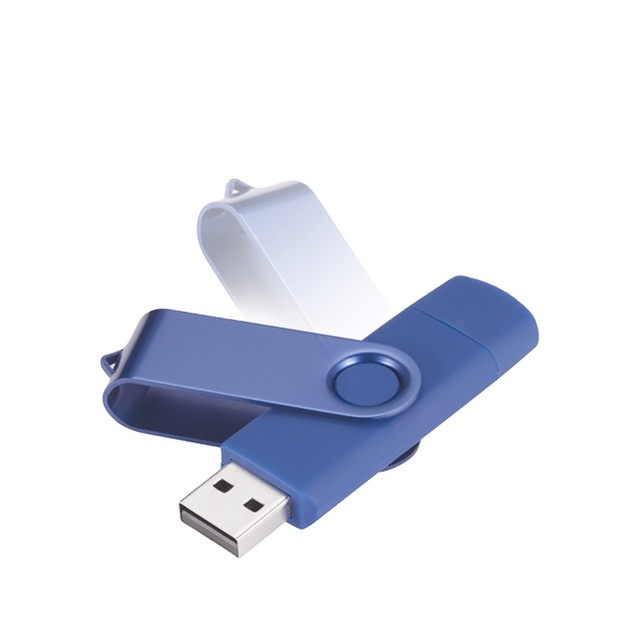 Factory Direct Sale 8GB 16GB 32GB 64GB 128GB OTG USB Flash Drive Spinner 2-in-1 Pendrive with USB 2.0 Interface