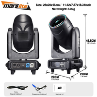 Beam 295 14r Sharpy Light Moving Head, Projecteur de Scène à Effet Annulaire, Mini Lyre Beam LED pour DJ, Discothèque et Concert
