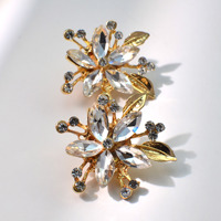Couvre-bouton élégant, broche fleurie en strass, boutons de manchette en écaille de tortue pour chemises, accessoire de mode tendance et polyvalent