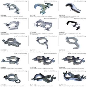 Morsetto per traliccio da palco TUV Slivery Black da 2 pollici (50 mm) in alluminio, sistema di fissaggio a gancio per traliccio da palco, accessori per morsetti - Product Image 1