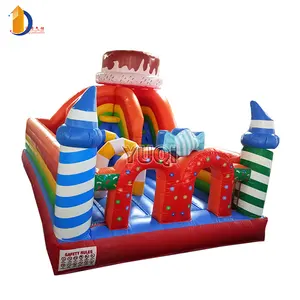 Ngọt ngào Kẹo Chủ Đề Inflatables Lâu Đài Nhảy Funcity cho Trẻ Em Bên Giải Trí