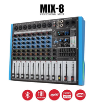 Mélangeur audio professionnel MIX8 Console audio numérique à 8 canaux avec connectivité USB Équipement vidéo et d'éclairage