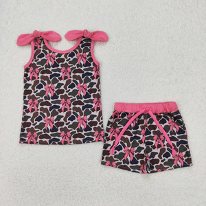 Tenues d'été pour filles, ensembles de vêtements pour fillettes, imprimés mignons, débardeurs sans manches + shorts, vêtements décontractés pour enfants, tenue quotidienne - Product Image 4