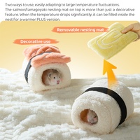 Yee Hamster Sushi coton nid chaud hiver dormir nid sucre planeur hiver abri ours doré hiver produits spéciaux