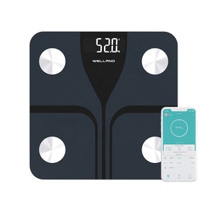 Welly — balance de corps numérique, à pesée corporelle, intelligente, pour salle de bain, avec application, nouveau Design - Product Image 1
